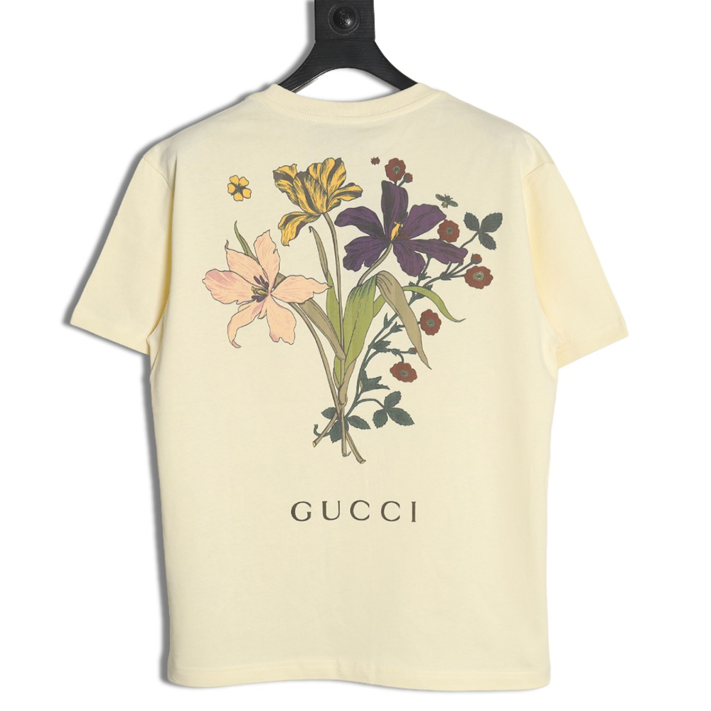 Gucci co-branded D limited full-print back print short sleeves