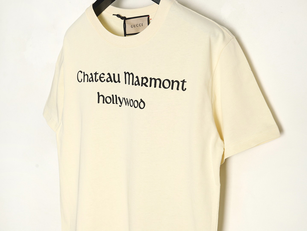 Gucci co-branded D limited full-print back print short sleeves