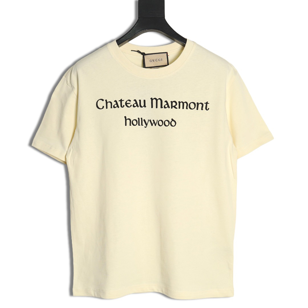 Gucci co-branded D limited full-print back print short sleeves