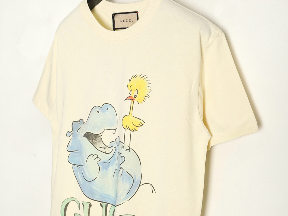Gucci funny cartoon print round neck short sleeves