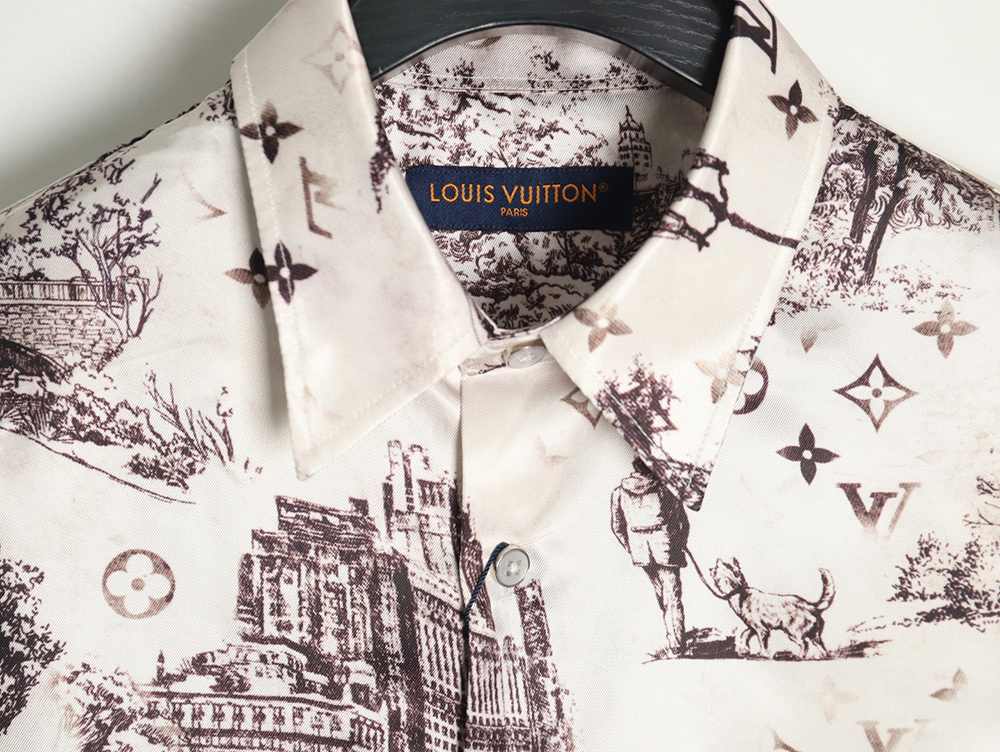 Louis Vuitton urban mulberry silk long-sleeved shirt