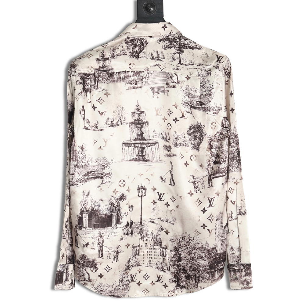 Louis Vuitton urban mulberry silk long-sleeved shirt