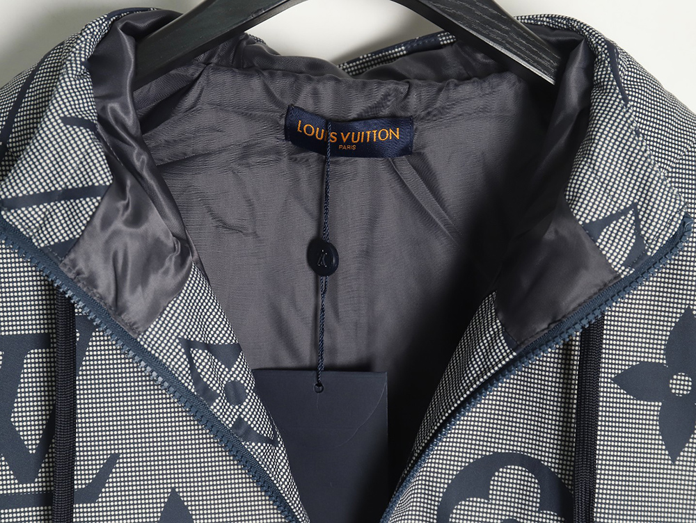 Louis Vuitton monogram full print trench coat zipper jacket