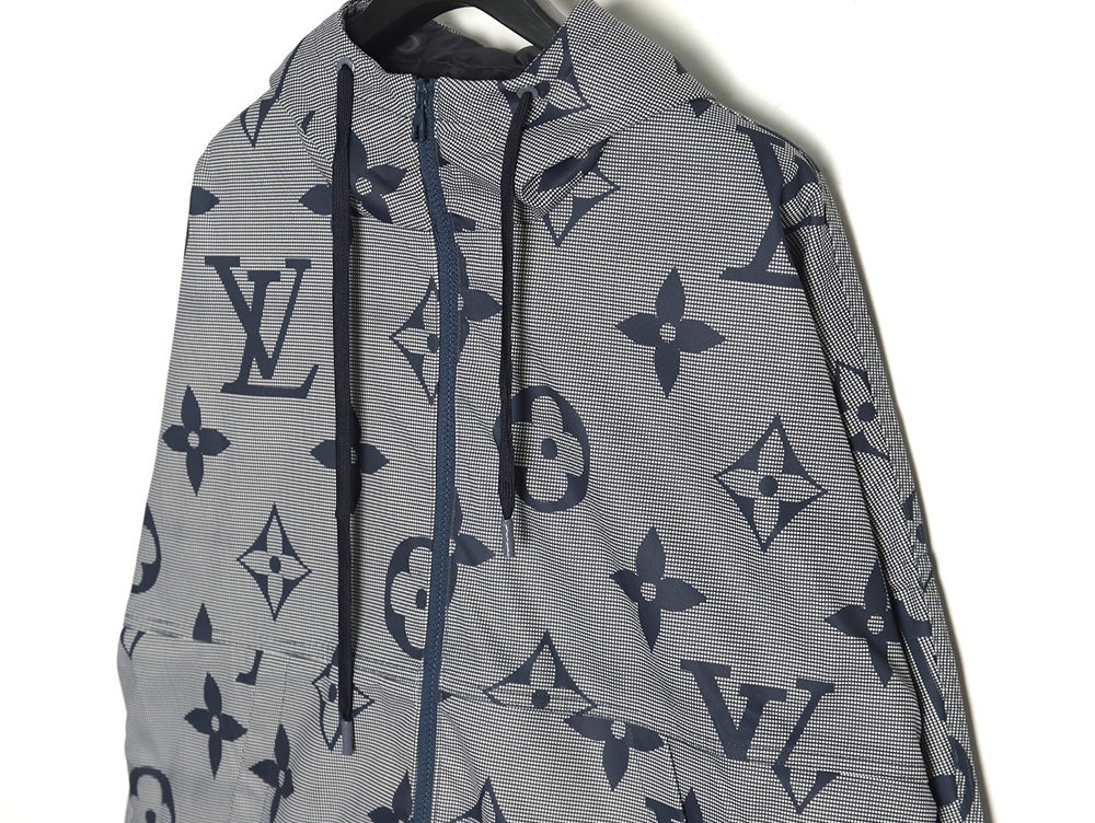Louis Vuitton monogram full print trench coat zipper jacket