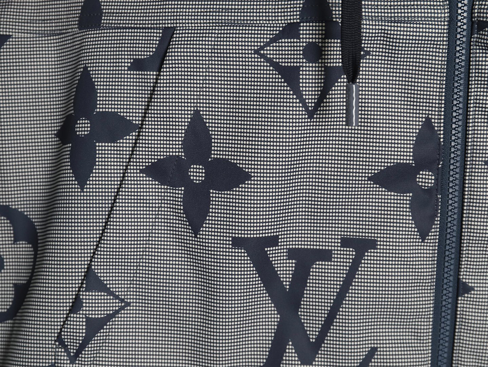 Louis Vuitton monogram full print trench coat zipper jacket