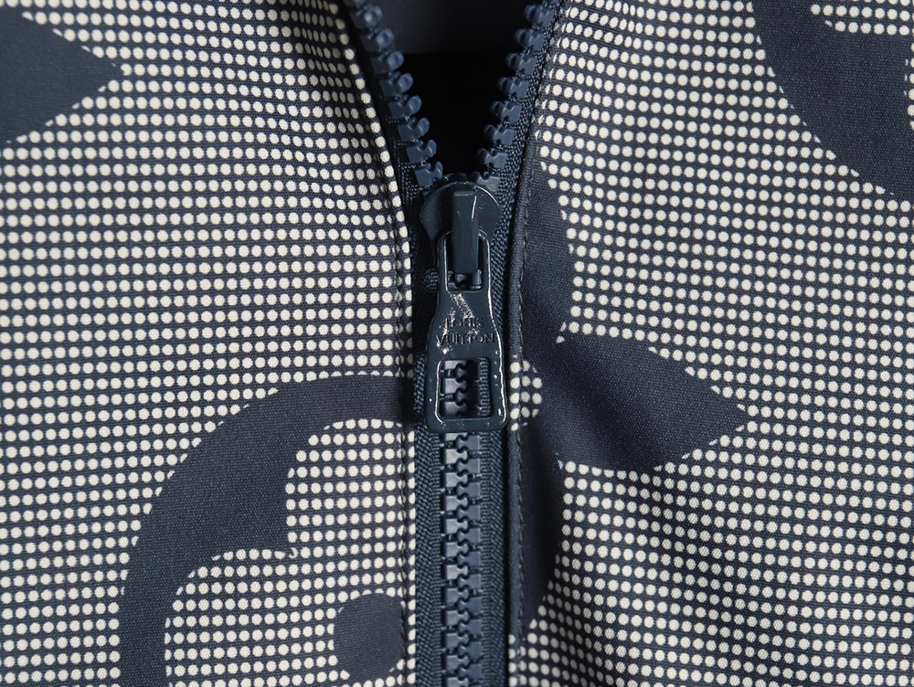 Louis Vuitton monogram full print trench coat zipper jacket