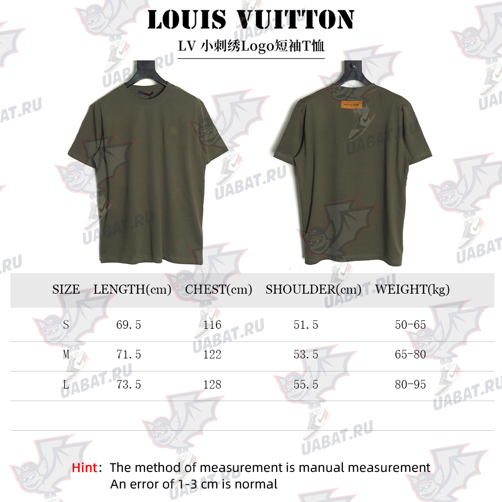 Louis Vuitton small embroidery Logo short-sleeved T-shirt TSK3