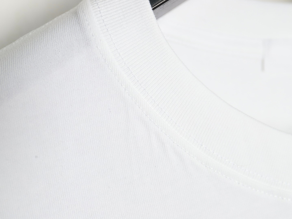 Prada Nine-grid Square Letter Round Neck Short Sleeve