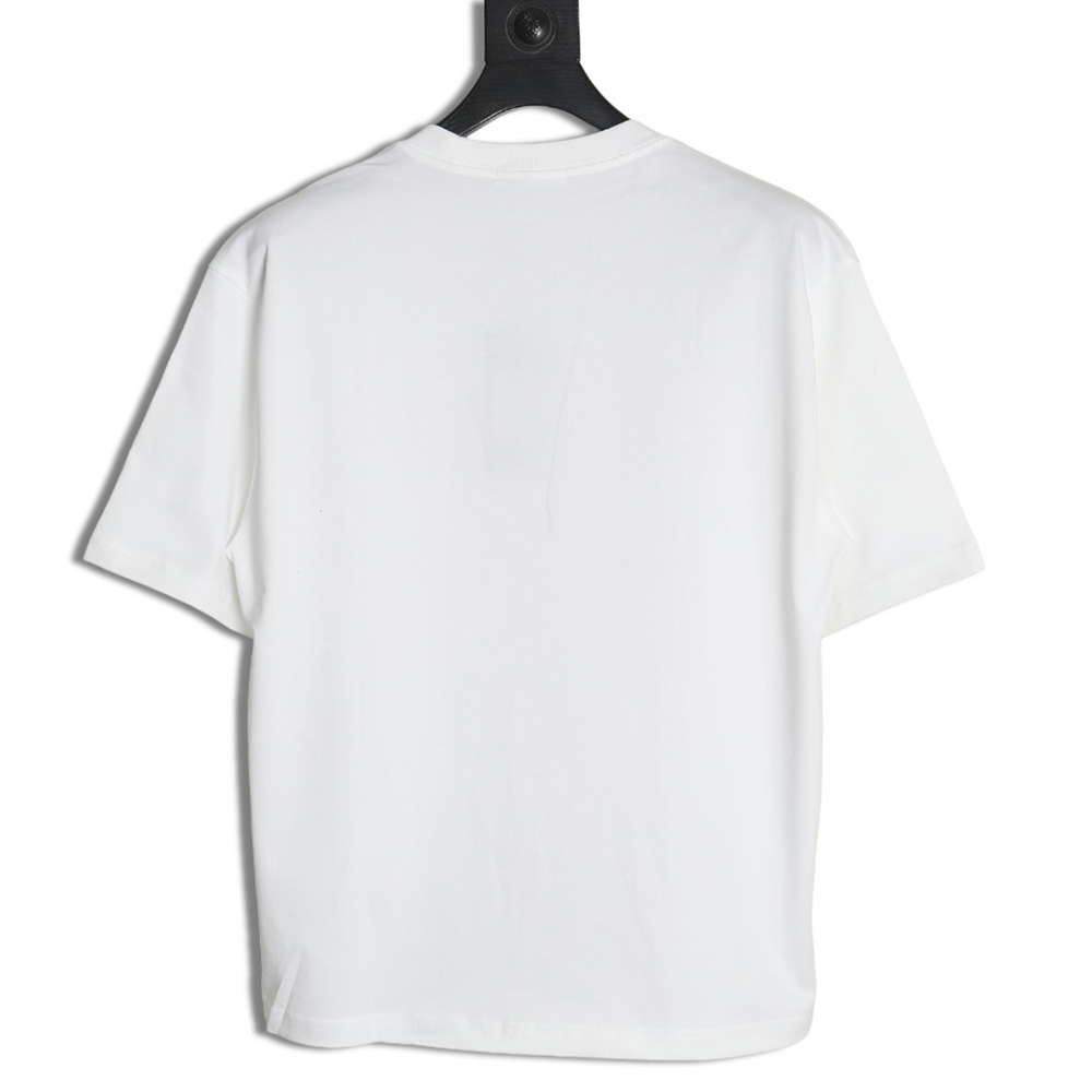 Prada Nine-grid Square Letter Round Neck Short Sleeve