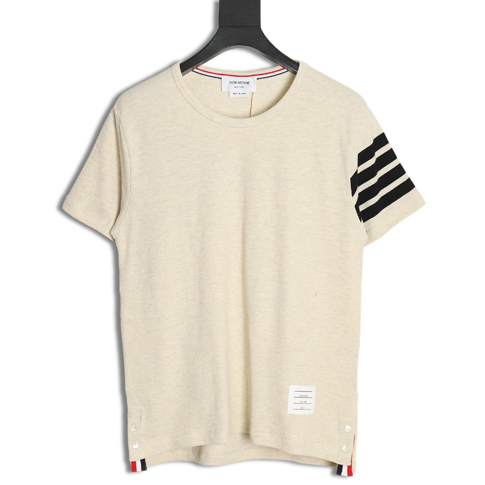 Thom Browne Classic Four Bars Crew Neck Short Sleeves