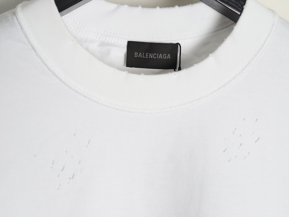 Balenciaga Newspaper layout large print cut short sleeve T-shirt
