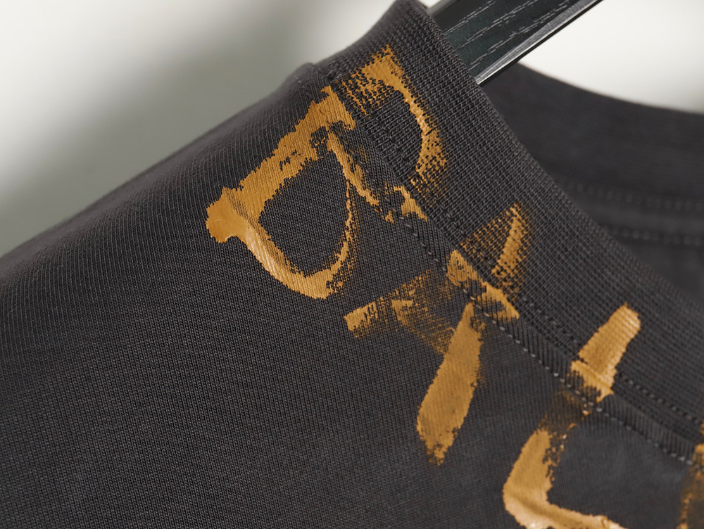 Balenciaga washed hand-painted lettering round neck T-shirt