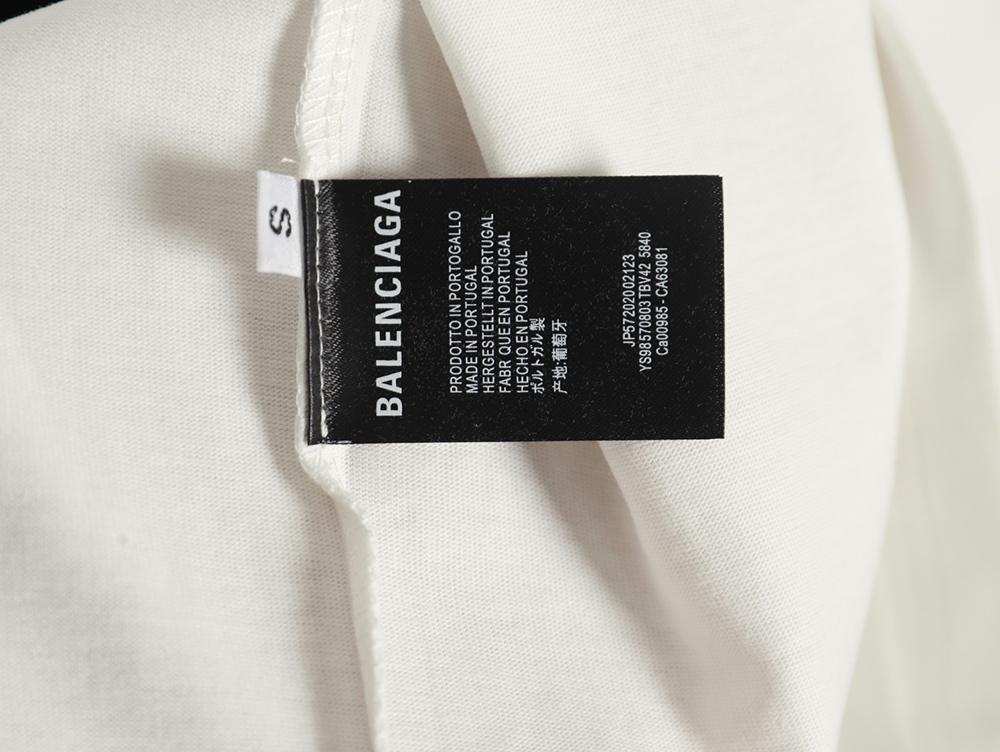 Balenciaga Destroyed Letters Short Sleeve T-shirt