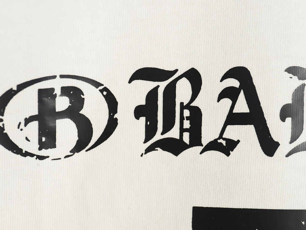 Balenciaga Destroyed Letters Short Sleeve T-shirt