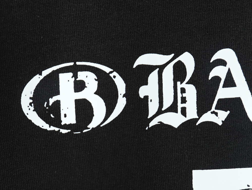 Balenciaga Destroyed Letters Short Sleeve T-shirt TSK1