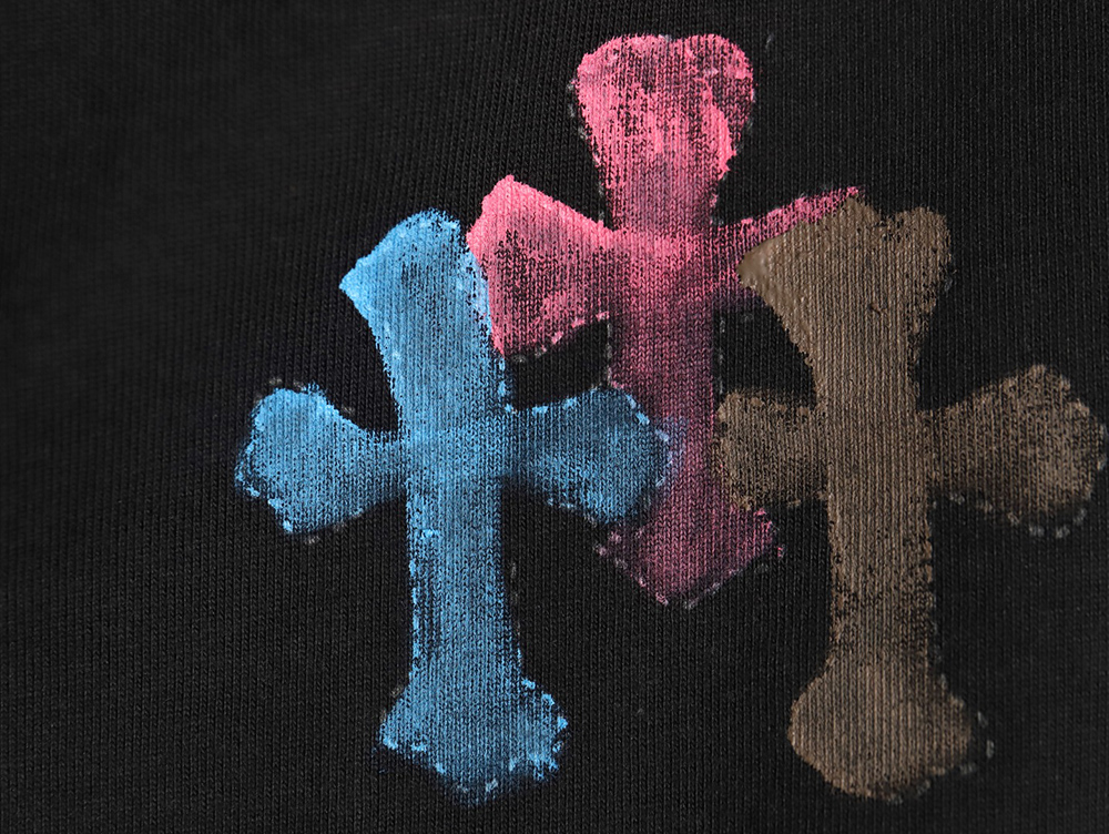 Chrome Hearts Painted Cross Short Sleeve T-Shirt