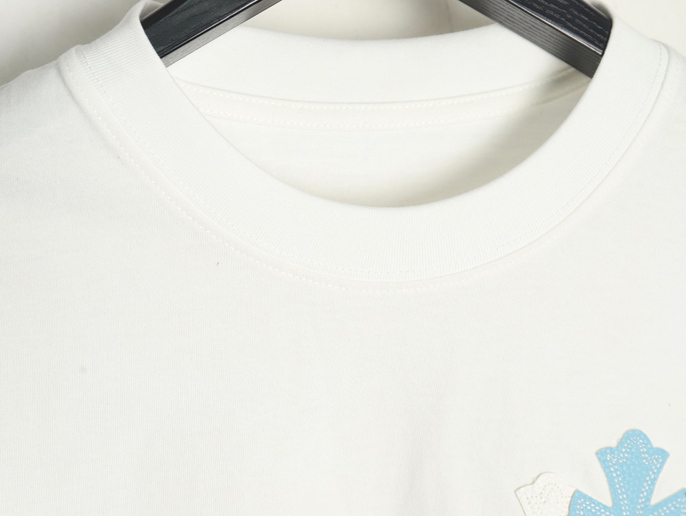 Chrome Hearts leather logo short-sleeved T-shirt TSK2