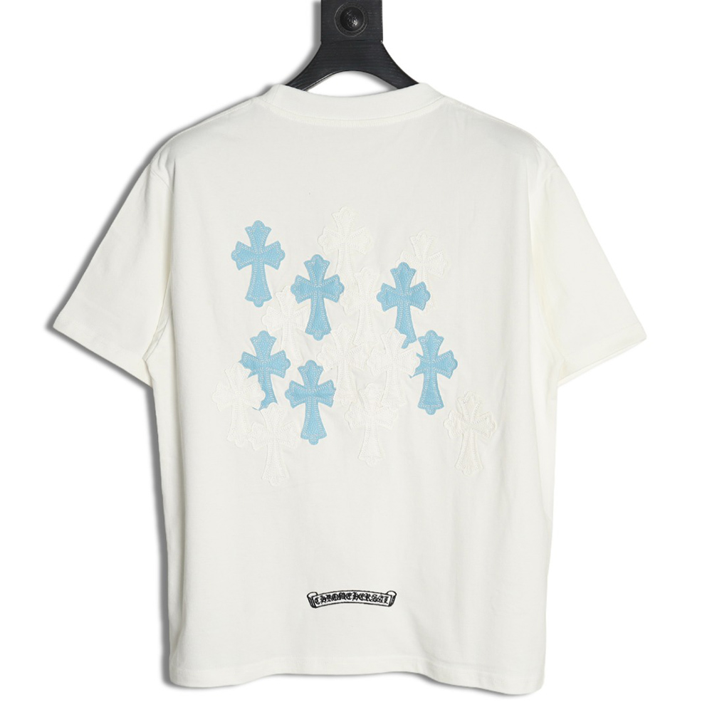 Chrome Hearts leather logo short-sleeved T-shirt TSK2