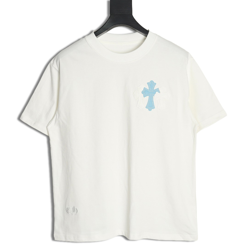 Chrome Hearts leather logo short-sleeved T-shirt TSK2