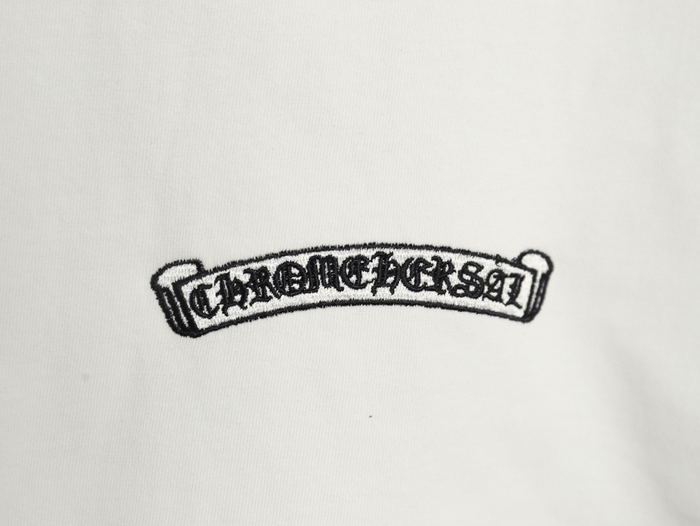Chrome Hearts leather logo short-sleeved T-shirt TSK2