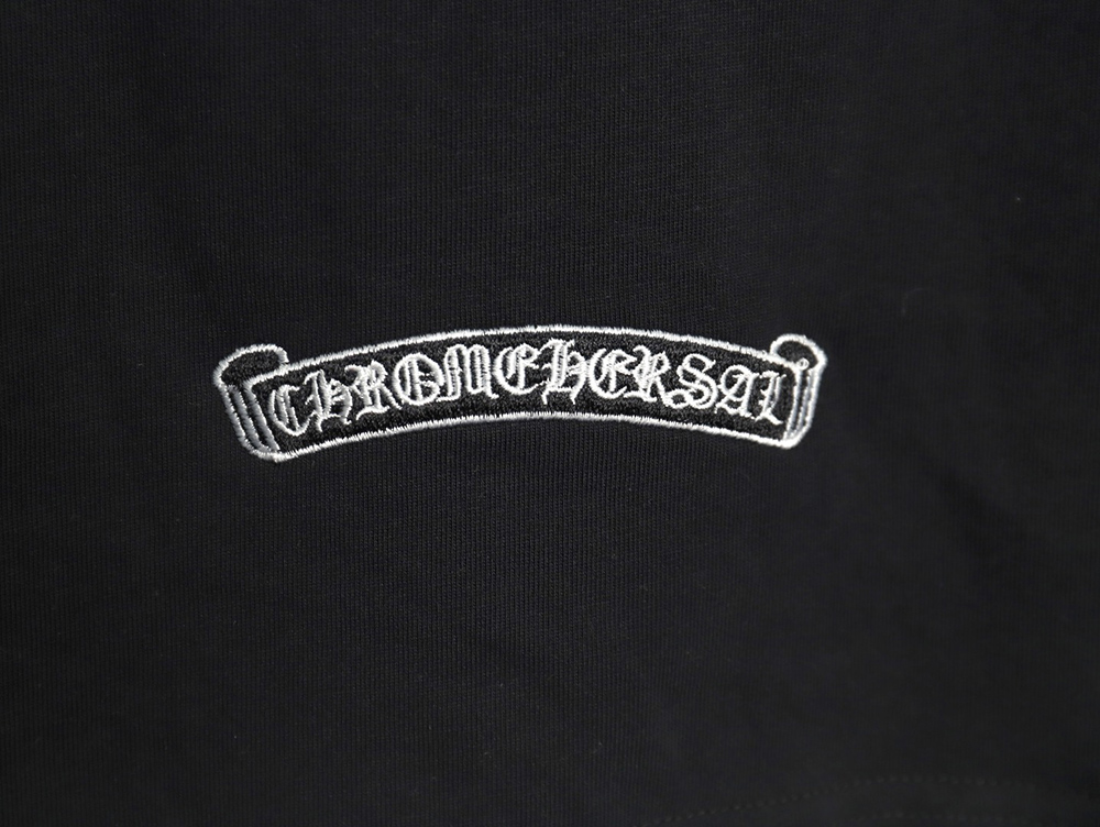 Chrome Hearts leather logo short-sleeved T-shirt TSK3