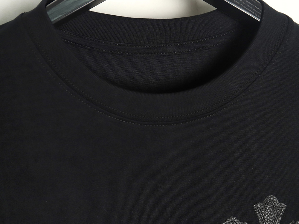 Chrome Hearts leather logo short-sleeved T-shirt TSK3