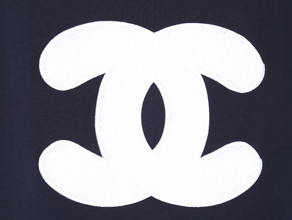 Chanel Double CC Flocked Logo Short Sleeve T-Shirt
