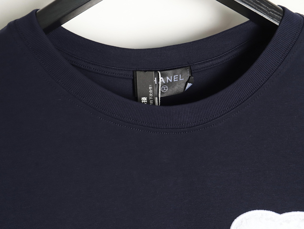 Chanel Double CC Flocked Logo Short Sleeve T-Shirt