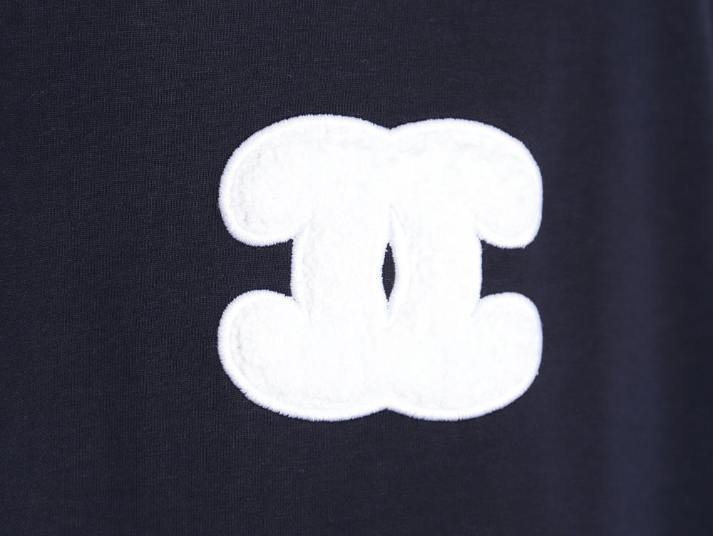 Chanel Double CC Flocked Logo Short Sleeve T-Shirt