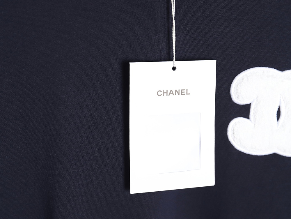 Chanel Double CC Flocked Logo Short Sleeve T-Shirt