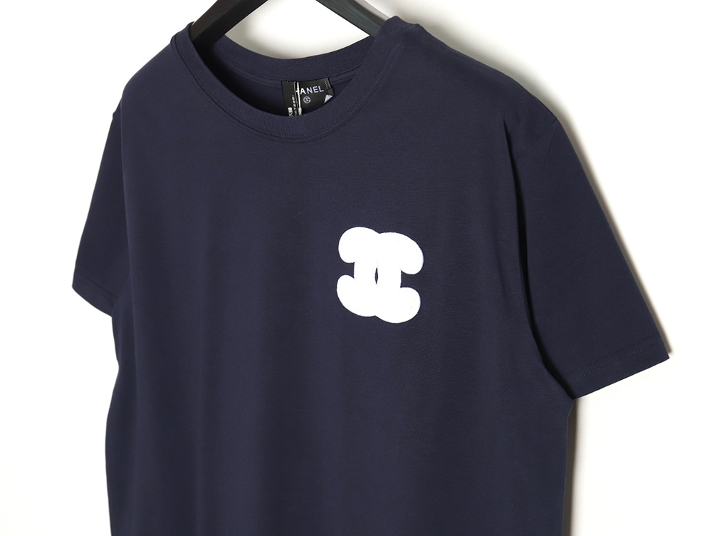 Chanel Double CC Flocked Logo Short Sleeve T-Shirt