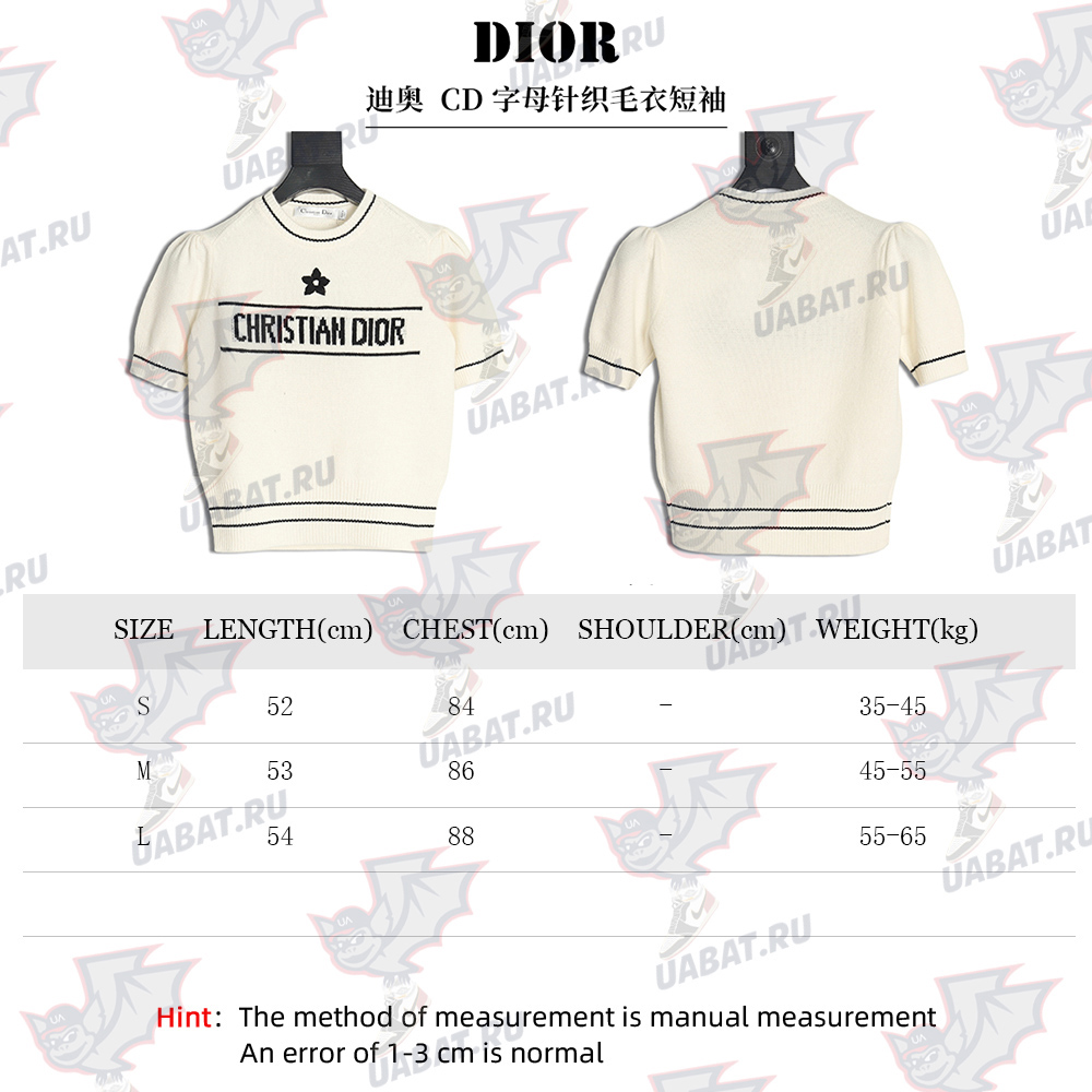 Dior letter knitted sweater short sleeves TSK1