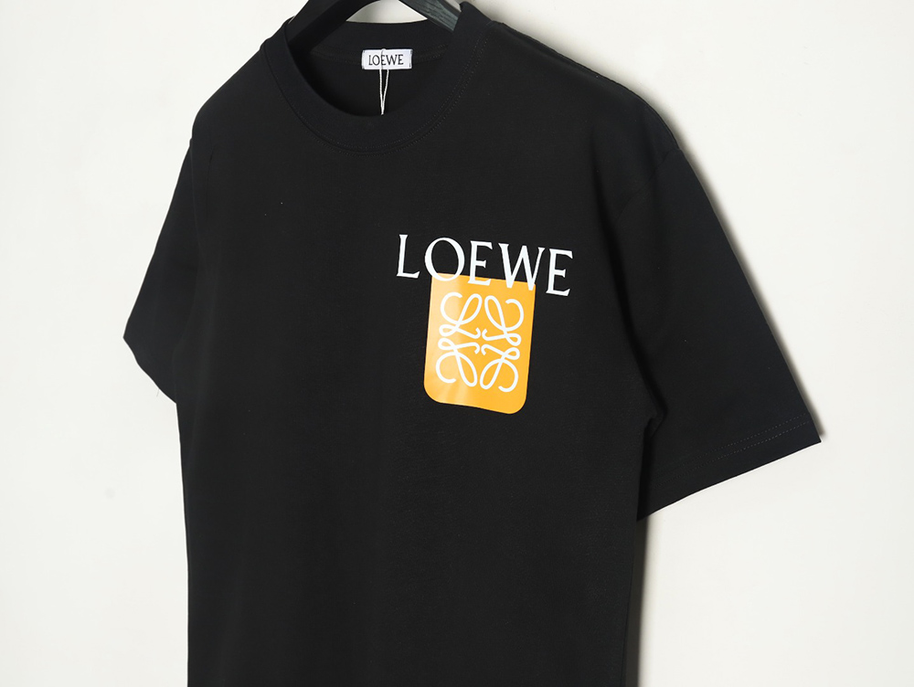 Loewe fluorescent yellow label short-sleeved T-shirt TSK1