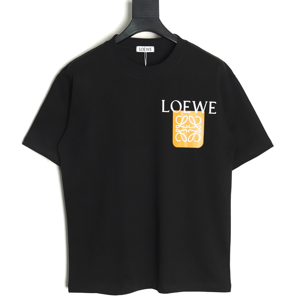 Loewe fluorescent yellow label short-sleeved T-shirt TSK1