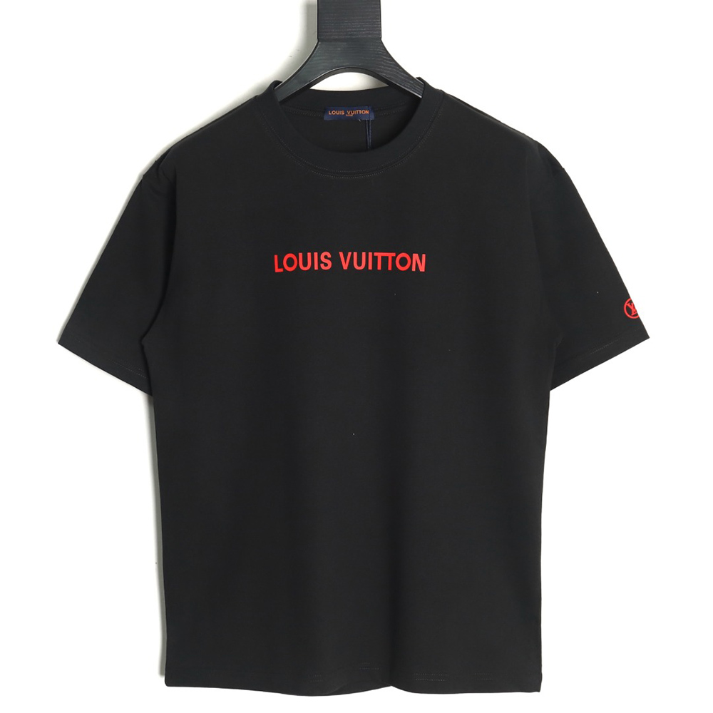 Louis Vuitton Silicone Lettering Short Sleeve T-Shirt TSK1