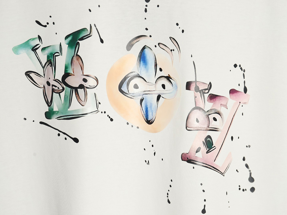 Louis Vuitton chest cartoon short sleeve T-shirt