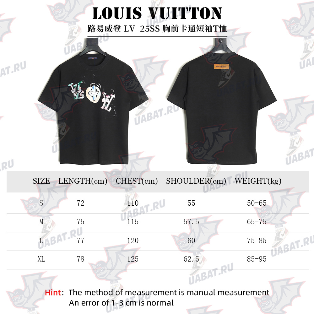 Louis Vuitton chest cartoon short sleeve T-shirt TSK1