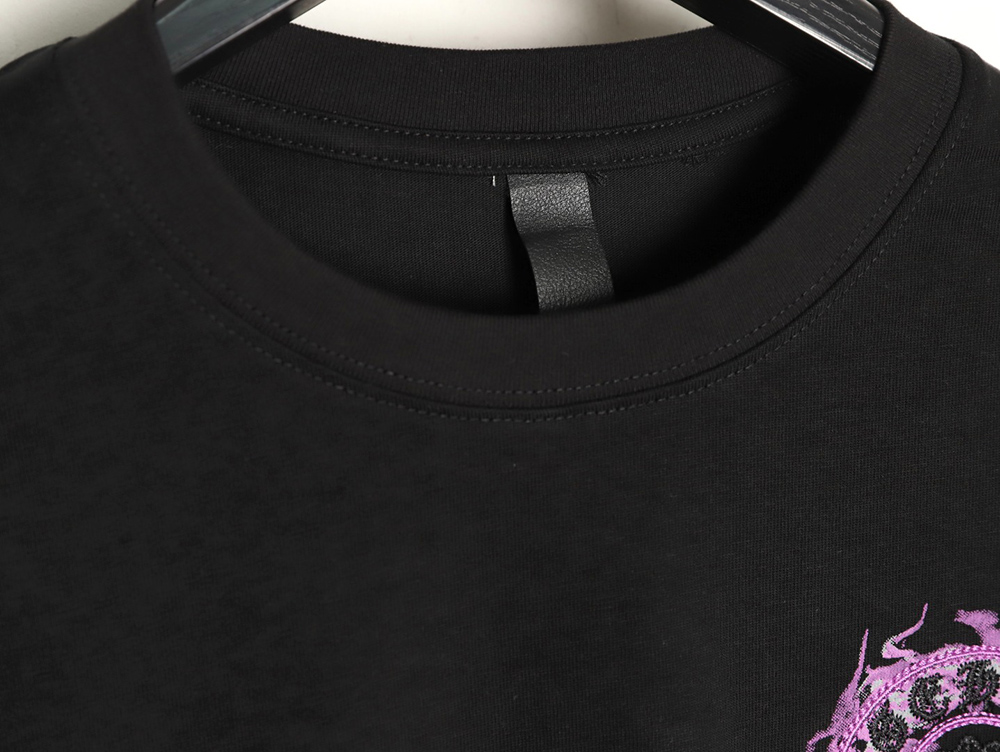 Chrome Hearts Purple Horseshoe Short Sleeve T-Shirt