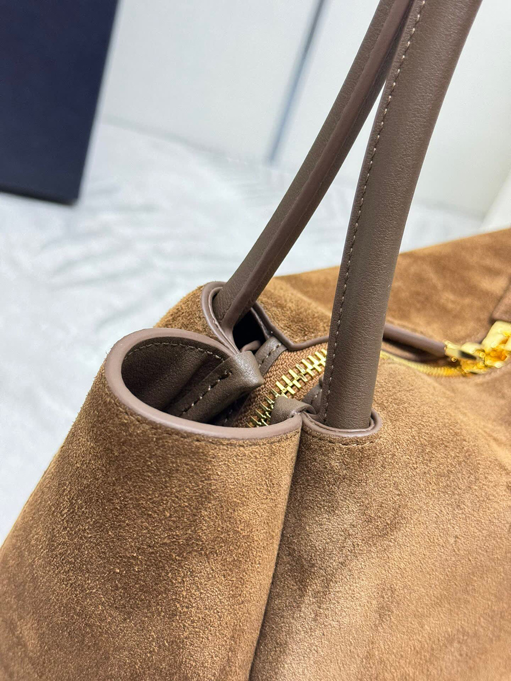 Prada suede shoulder bags 1BA444 10.5*28*16cm