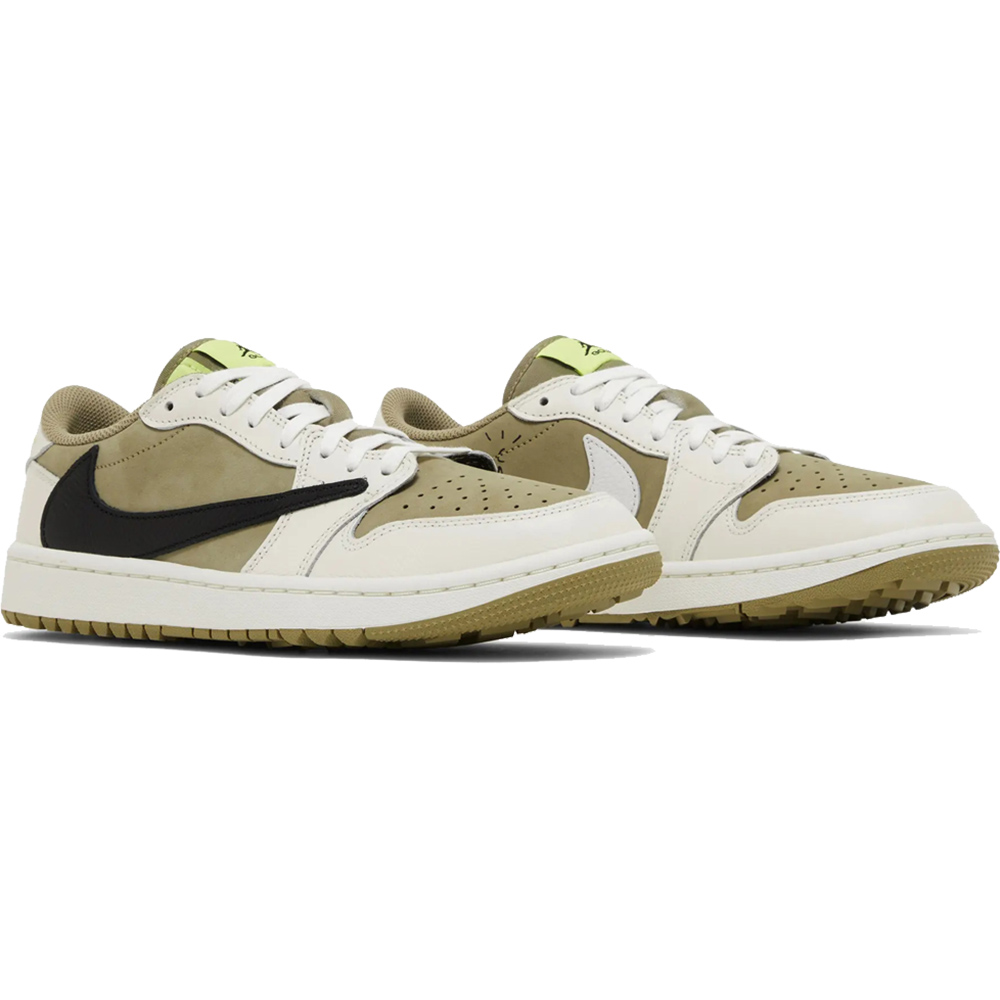 Little Kids' Travis Scott x Air Jordan 1 Low Golf 'Neutral Olive'