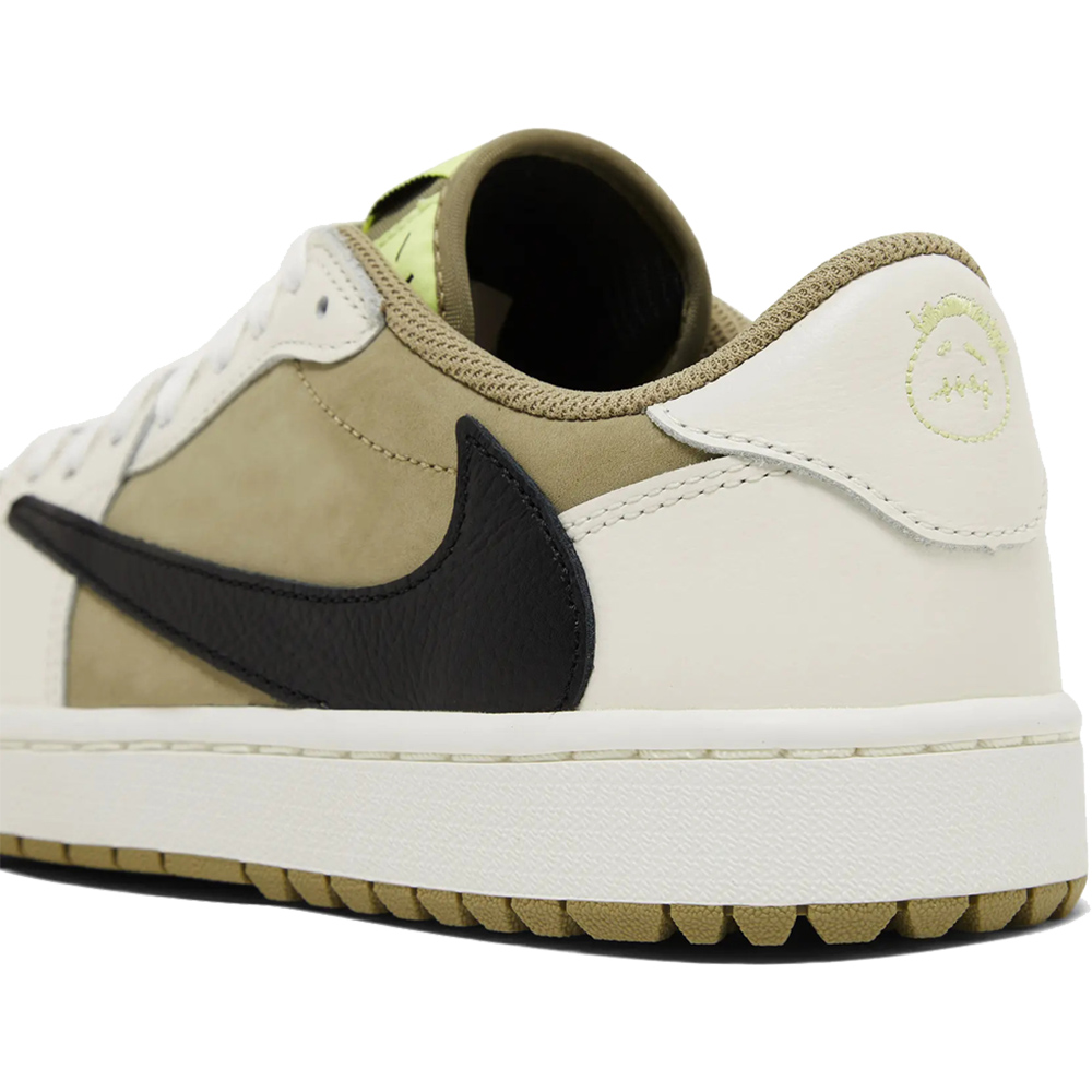 Little Kids' Travis Scott x Air Jordan 1 Low Golf 'Neutral Olive'