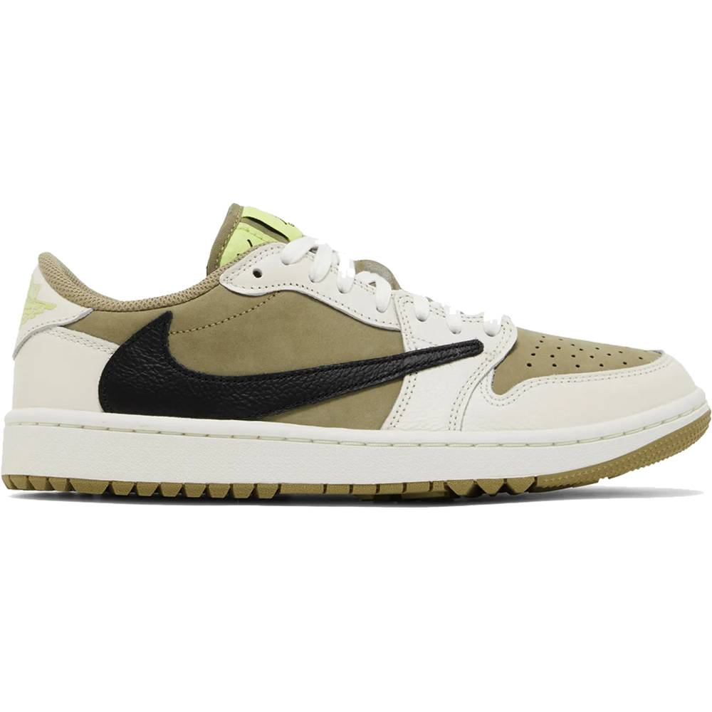 Little Kids' Travis Scott x Air Jordan 1 Low Golf 'Neutral Olive'
