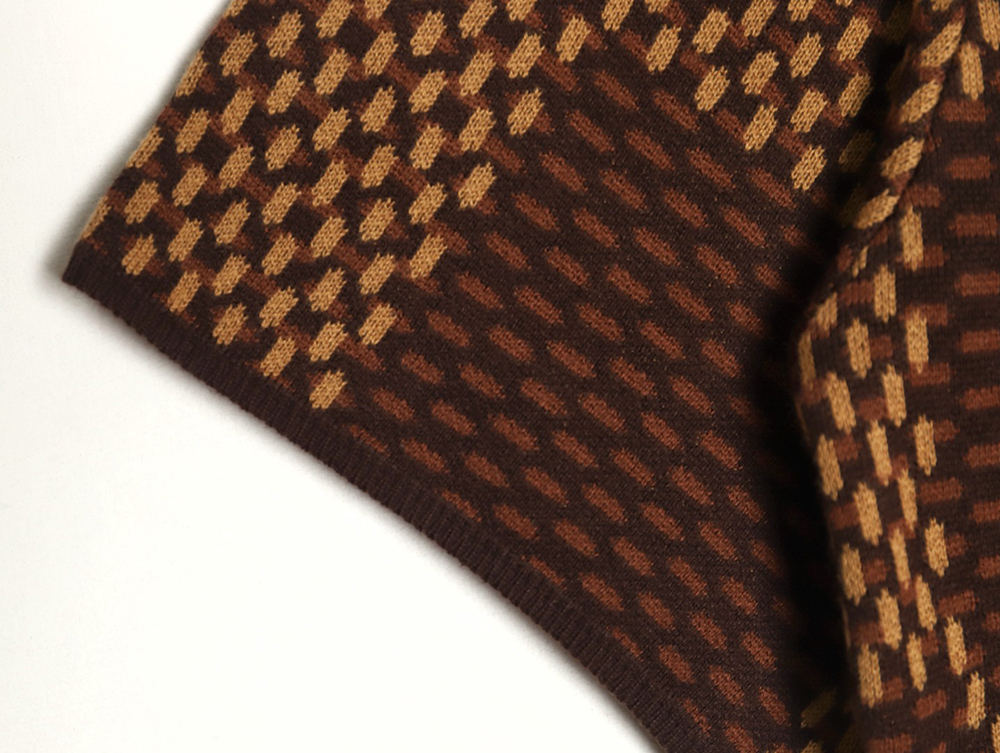 Louis Vuitton Pharrell diamond logo checkerboard knit short-sleeve