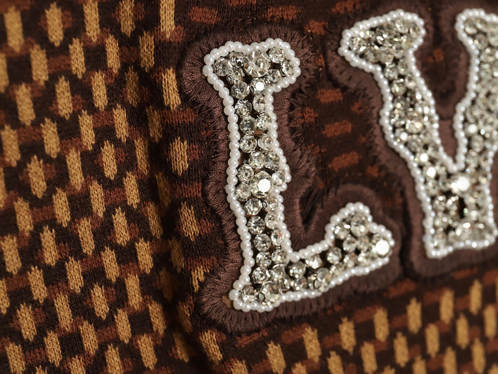 Louis Vuitton Pharrell diamond logo checkerboard knit short-sleeve