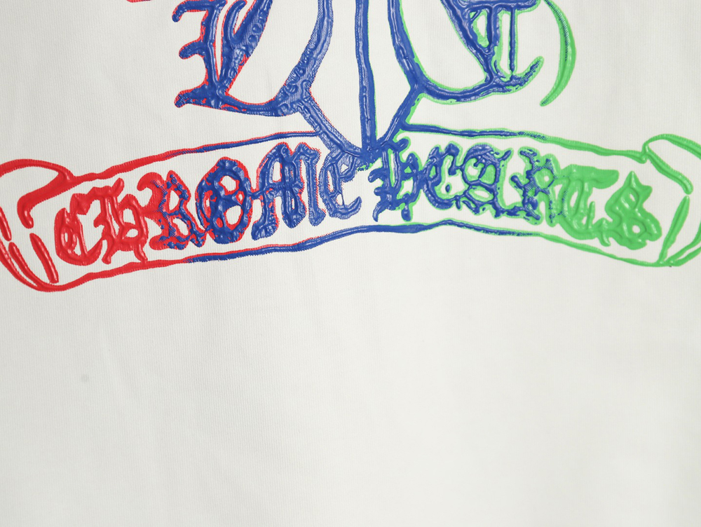 Chrome Hearts Sanskrit Cross Color Foam Printed T-Shirt