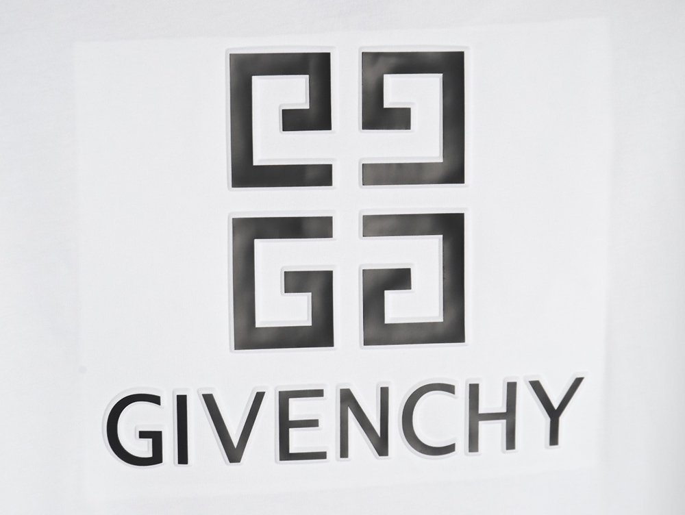 Givenchy four-square letter 3D printed short-sleeved T-shirt