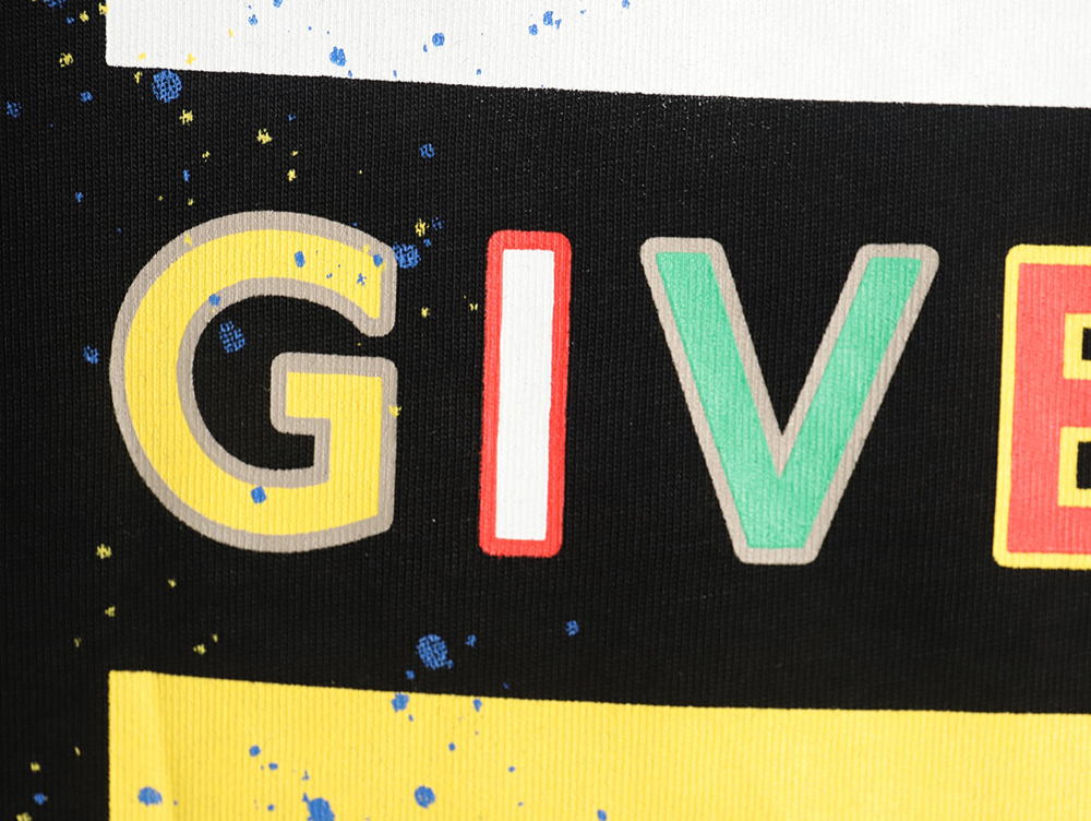 Givenchy colorful ink print short sleeve T-shirt TSK1