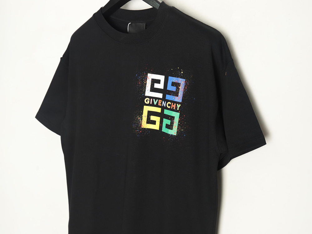 Givenchy colorful ink print short sleeve T-shirt TSK1