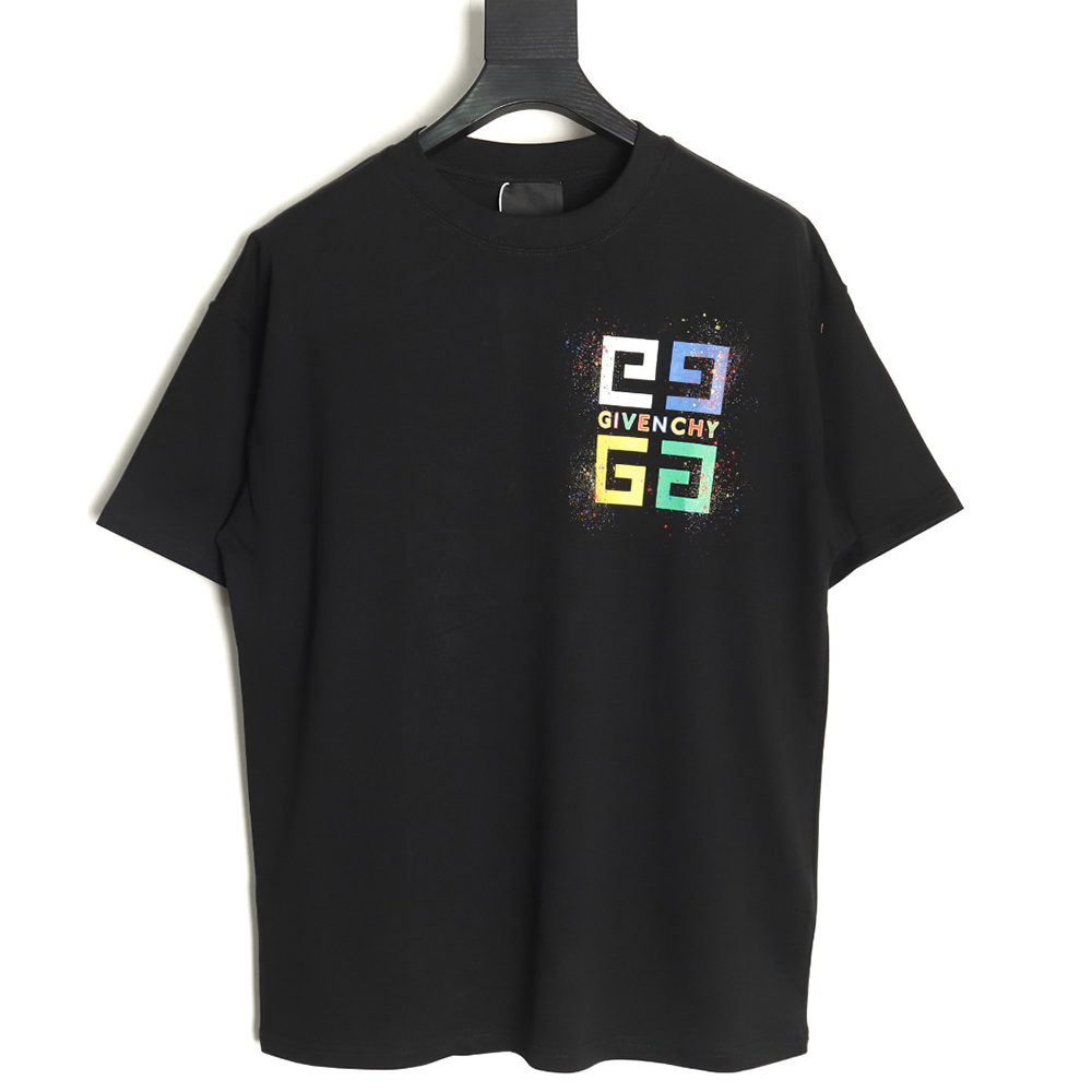 Givenchy colorful ink print short sleeve T-shirt TSK1