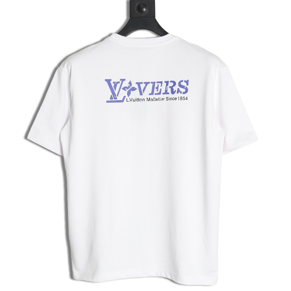 Louis Vuitton World Map Art Print Rhinestone Short Sleeve T-Shirt